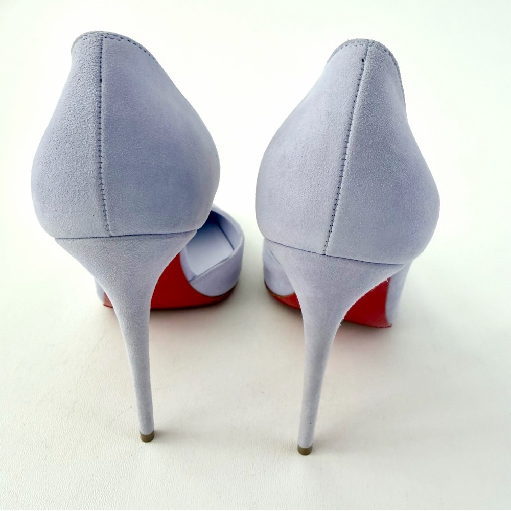 CHRISTIAN LOUBOUTIN | Iriza 100 Lilac Skylight Suede d’Orsay Pumps EU 39.5 - Picture 10 of 15